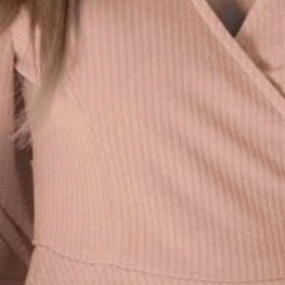 Black Ribbed Top w/Side Tie - Picture 5 of 5